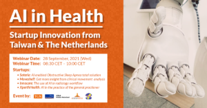 AI In Health startup innovation from Taiwan and the Netherlands 20210928 TGN Featured image 1200